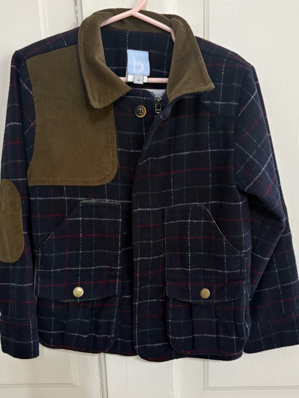 Bella bliss | Shepard Hunting Jacket in Blue and Green Plaid Size 4